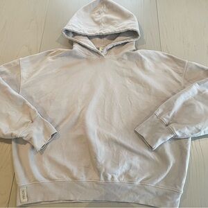Mikuta Light Faded Base Hoodie Essential Relaxed Sweatshirt - Size Medium